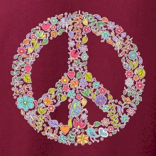 Peace symbol lístočky