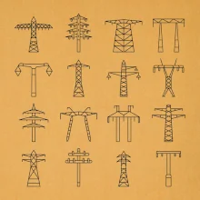 Typy stožiarov vysokého napätia