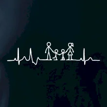 EKG rodina a dvaja chlapci