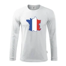 Francúzska vlajka mapa obrys Francúzska vlajka mapa obrys