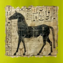 Egyptské hieroglyfy kôň