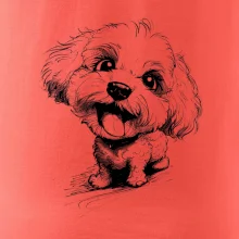 Čiernobiela karikatúra Bišónik