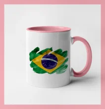 Brazília vlajka vodovej farby