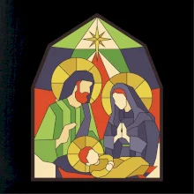 Vitráž - jasličky