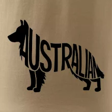 Austrálsky Ovčiak - nápis v tele