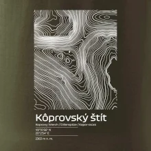 Kôprovský štít - vrstevnice v obdĺžniku