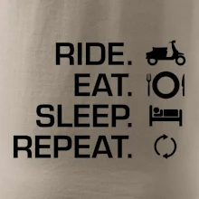 Ride Eat Sleep Repeat moto skúter