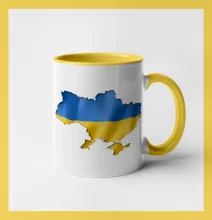 Ukrajina vlajka mapa