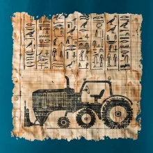 Egyptské hieroglyfy traktor