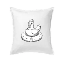 Kurča sediace na bitcoinovom hniezde