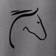 Kôň - hlava silueta