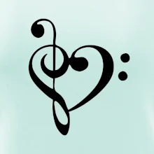 Husľový kľúč srdce