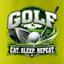 Golfová palica s loptičkou eat sleep repeat