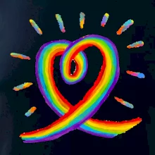 Srdce pride dúha kreslená Srdce pride dúha kreslená