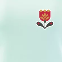 Folklór na prsníku tulipán