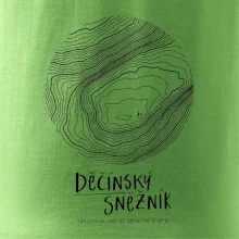 Děčínský Sněžník - vrstevnice v kruhu
