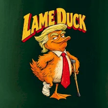 Trump jako kulhající kachna retro komiks