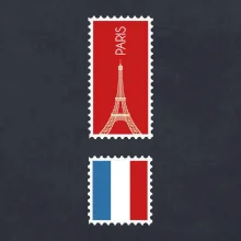 Paríž známka farebná