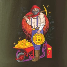 Baník ťaží Bitcoiny