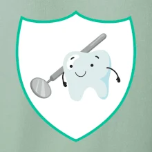 Zúbok na prsníku - zrkadlo