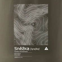 Snežka - vrstevnice v obdĺžniku