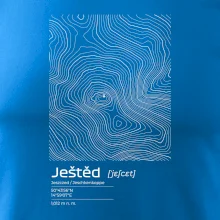 Ještěd - vrstevnice v obdĺžniku