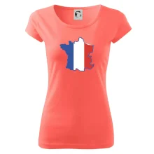 Francúzska vlajka mapa obrys