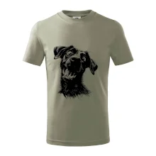 Čiernobiela karikatúra Labrador tmavý