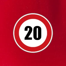 Dopravná značka - obmedzenie rýchlosti 20