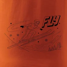 Skokan na lyžiach čierny obrázok FLY
