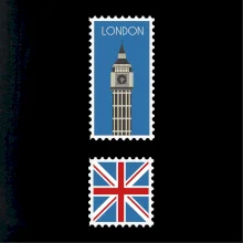 Londýn známka farebná