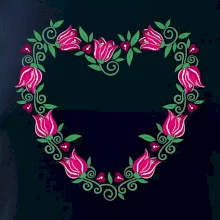 Červené tulipánové srdiečko (Pecka design)