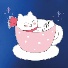 Vianočná mačka v hrnčeku