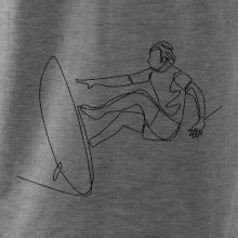 Surfer na vlne jedným ťahom