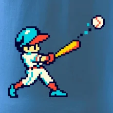 Baseballový hráč pixel art