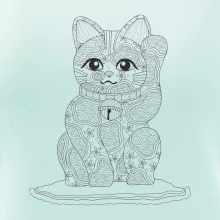 Mačka mávajúca mandala