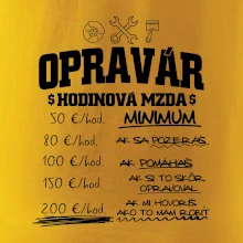 Hodinová mzda - opravár