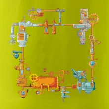 Steampunk farebná zostava