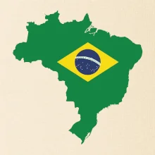 Brazília vlajka v mape