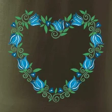 Modré tulipánové srdiečko (Pecka design)