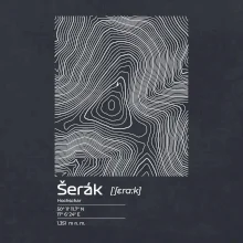 Šerák - vrstevnice v obdĺžniku
