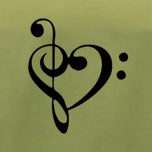 Husľový kľúč srdce