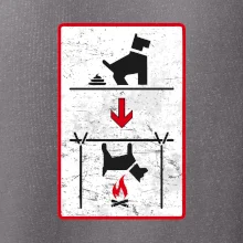 Tričko pre odporcov sraní na chodníku