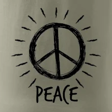 Peace symbol čiernobiely