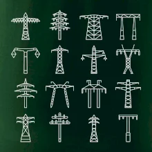 Typy stožiarov vysokého napätia