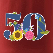 Kvetinové číslo kreslené - 50