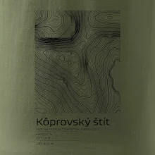 Kôprovský štít - vrstevnice v obdĺžniku