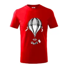 Teplovzdušný balón kreslený