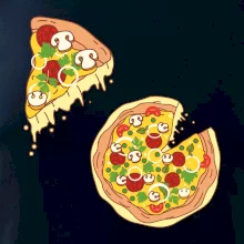 Pizza + Pizza kousek