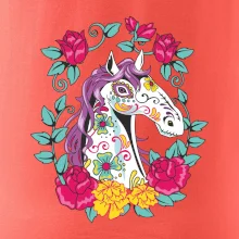 Kôň farebný s kvetinami